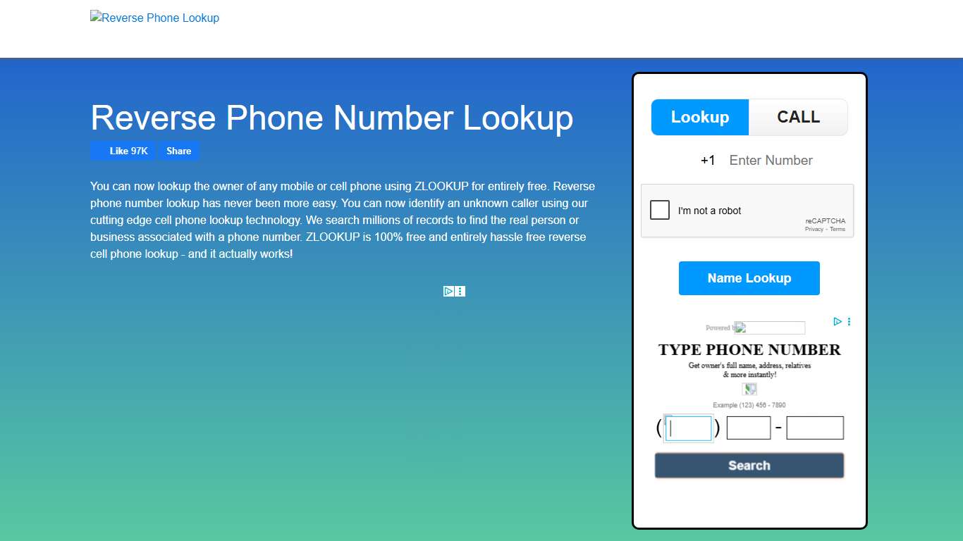 Reverse Phone Number Lookup Phone Number Search ZLOOKUP